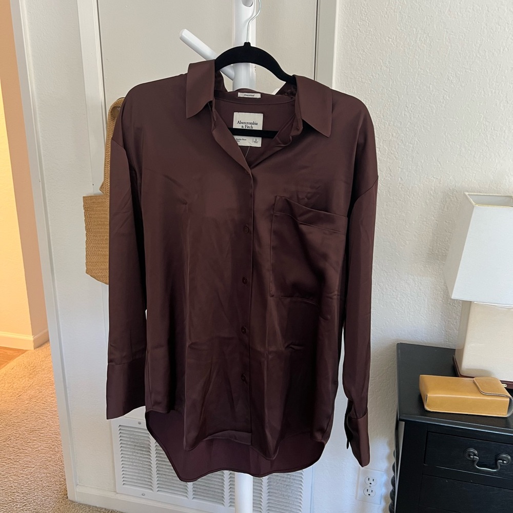 A&F oversized button down shirt